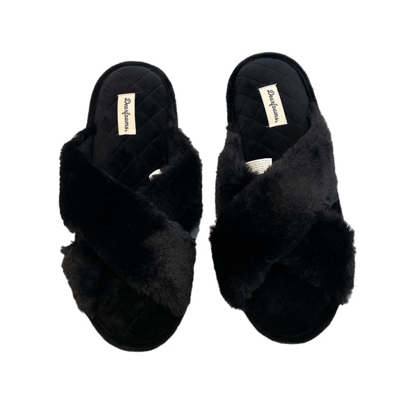 DEARFOAMS Jessica Furry Crossband Slide Slipper - 11/12 - Picture 6 of 6